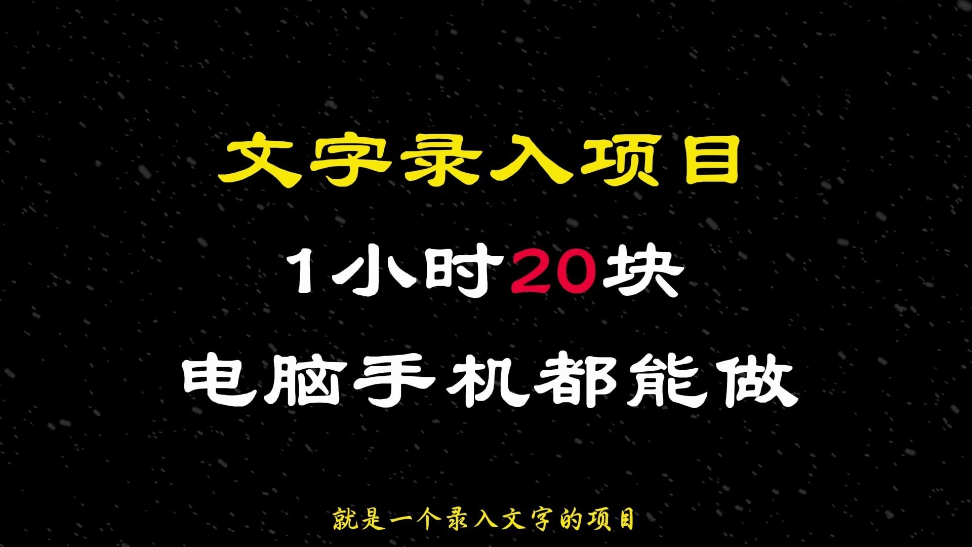 打字录入赚钱平台，电脑手机都能做，每小时20＋