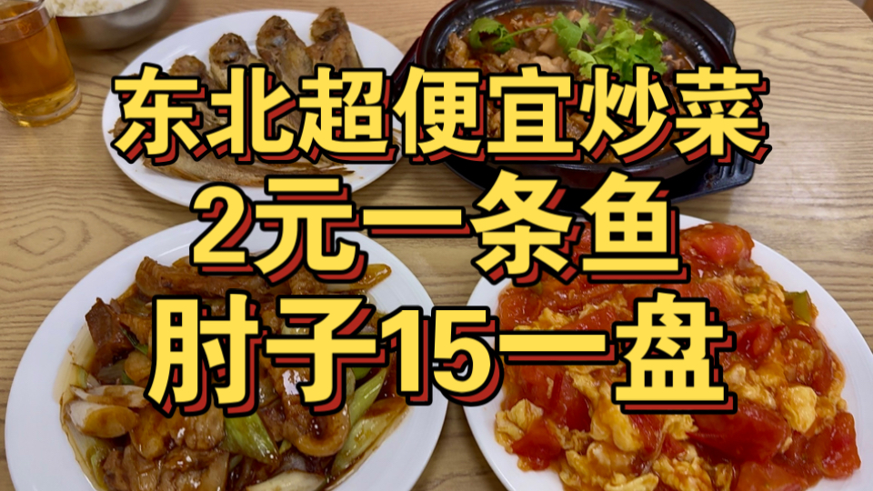 2元一条鱼 肘子15一盘！东北超便宜炒菜馆