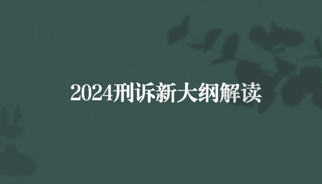 2024法考新大纲刑诉10大夺分点总结