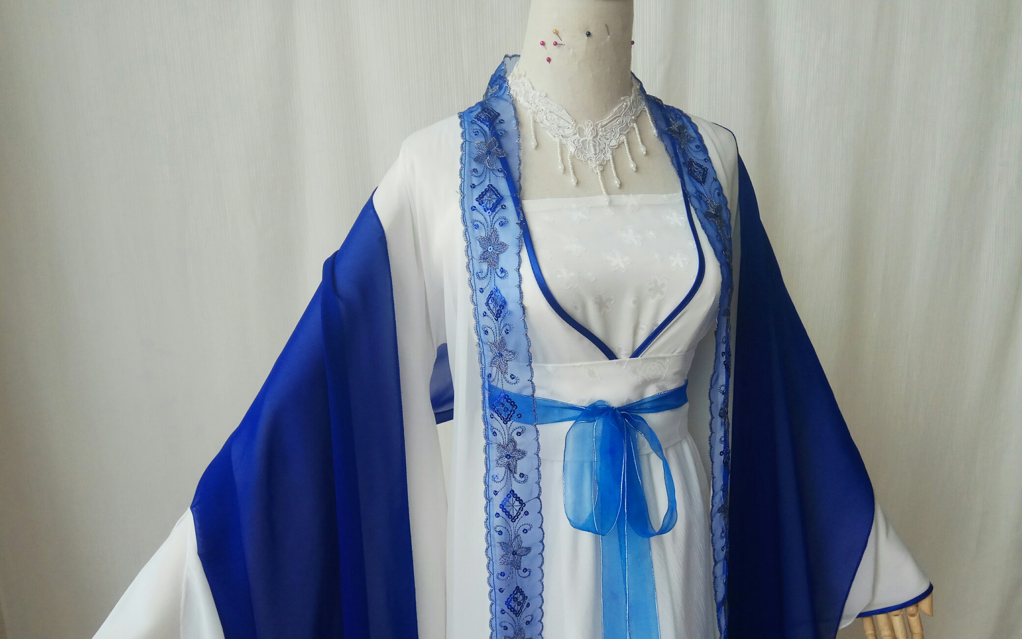 cosplay服装制作图解,cosplay服装租赁实体店 一件古装的制作过程,蓝白古装cos服制作过程非教程,沉迷暴富