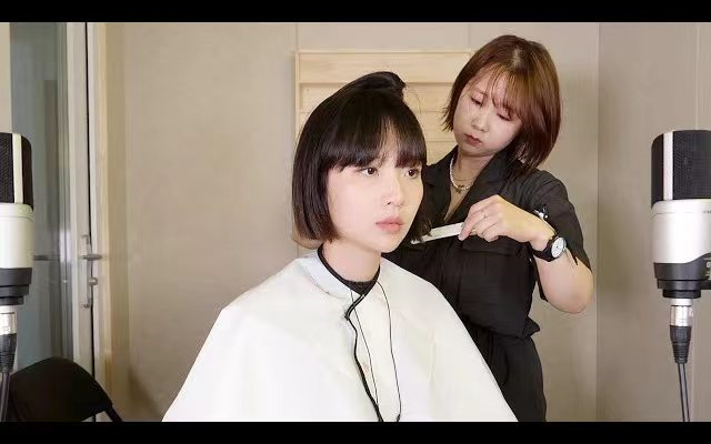 【自制中韩字幕】助眠|Judy|我的发型师朋友为我剪头发，两年多没剪了🦄