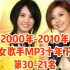 【华语女歌手】MP3十年下载量前100名【第八集】第30-21名