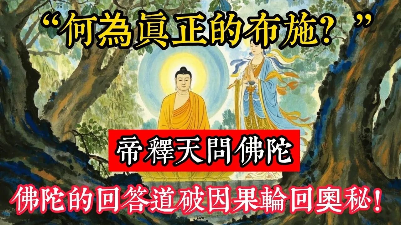 “何為真正的布施？”帝釋天問佛陀，佛陀的回答道破因果輪回奧秘！