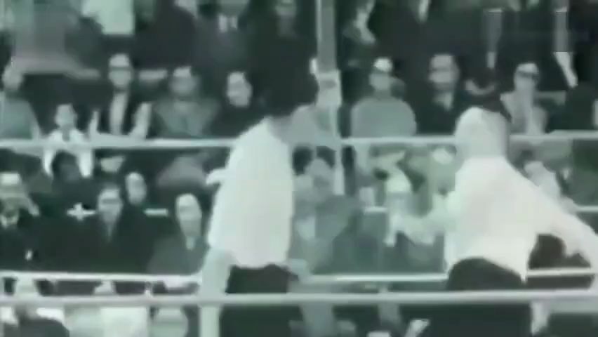 1954年传武大师的对决，太极拳对战白鹤拳，毫无套路可言