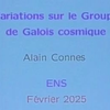 Alain Connes - 关于宇宙伽罗瓦群