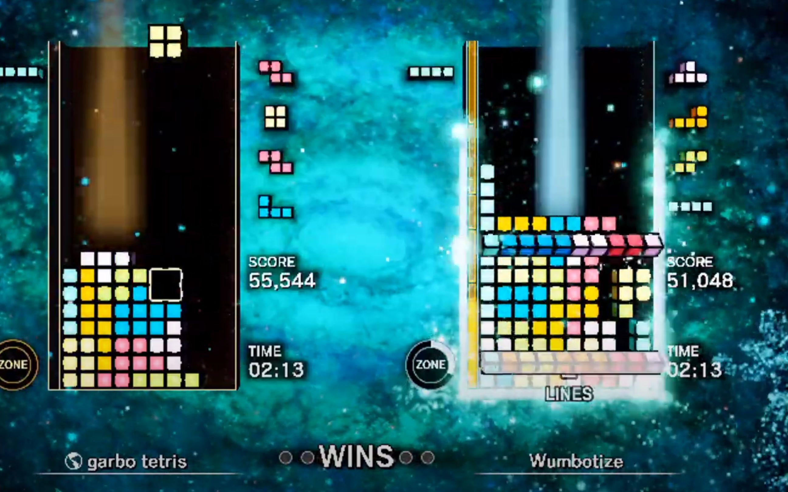 噶勃(Garbo)与王勃(Wumbo) 在Tetris Effect对战哔哩哔哩bilibili