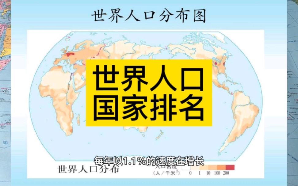 盘点世界人口国家排名,看看世界人口分布情况哔哩哔哩bilibili