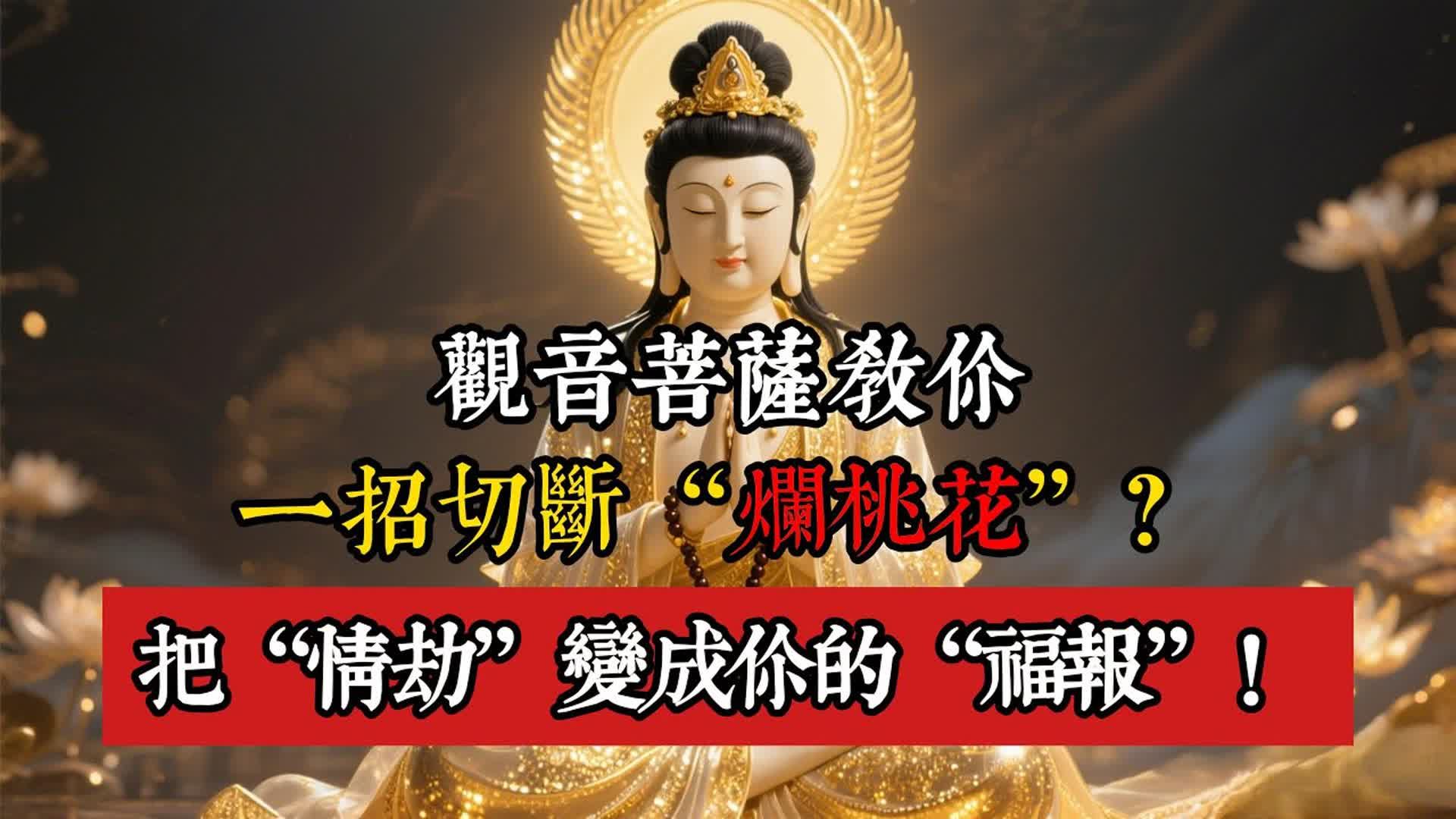 如何切断“烂桃花”？观音菩萨教你一招化解孽缘，把情劫变成你此生最大的福报！