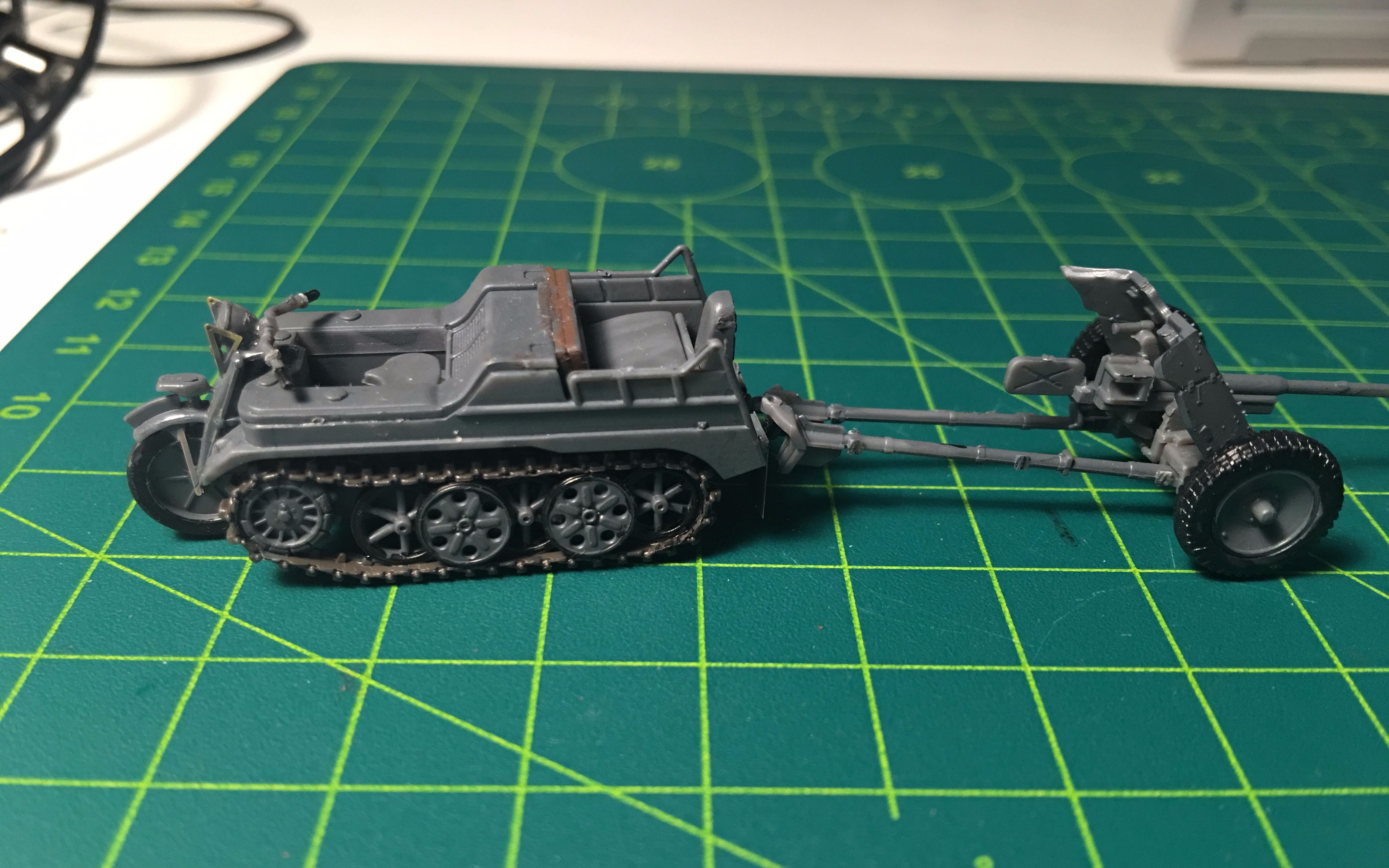 【skwthunder】六分仪sd.kfz.2半履带摩托车及pak36反坦克炮