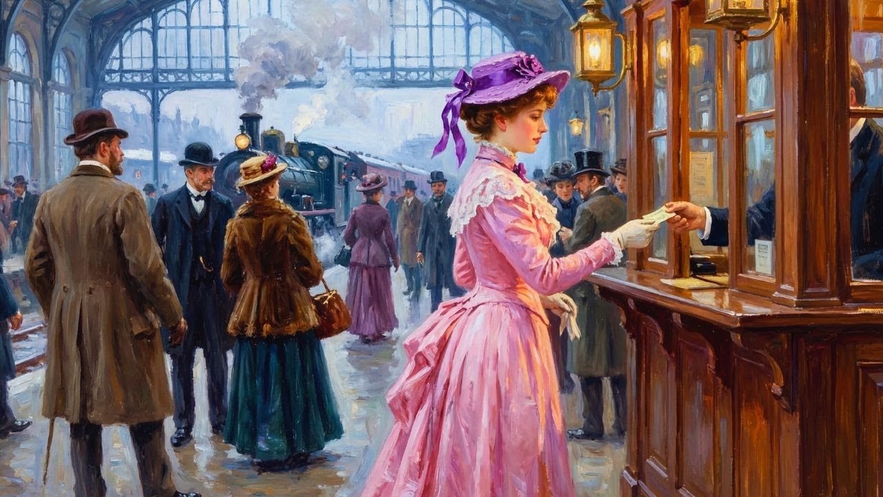 【4K】AI画布 |克洛德·莫奈 |穿越冬日光线的蒸汽火车