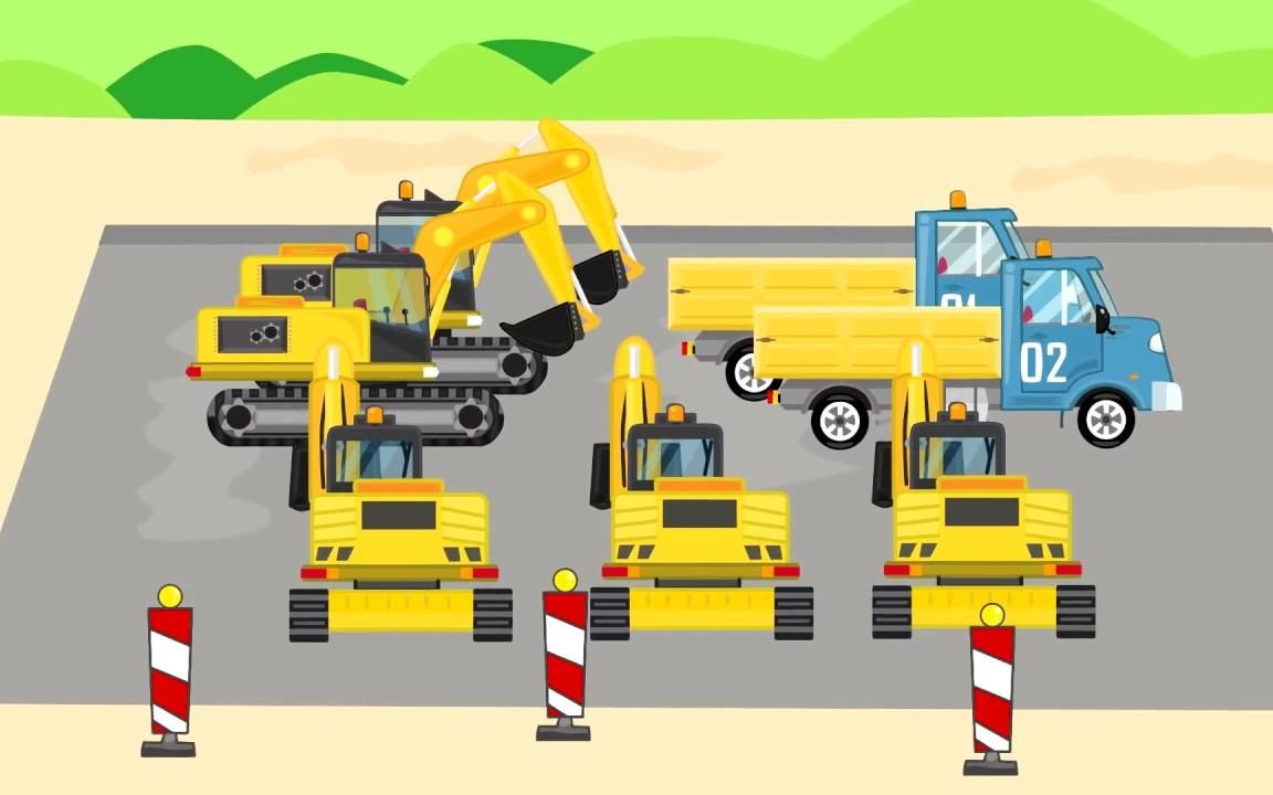 各种工程车组装和用途展示#淘气宝宝立刻安静下来的哄娃神器#挖掘机&工程车儿童动画