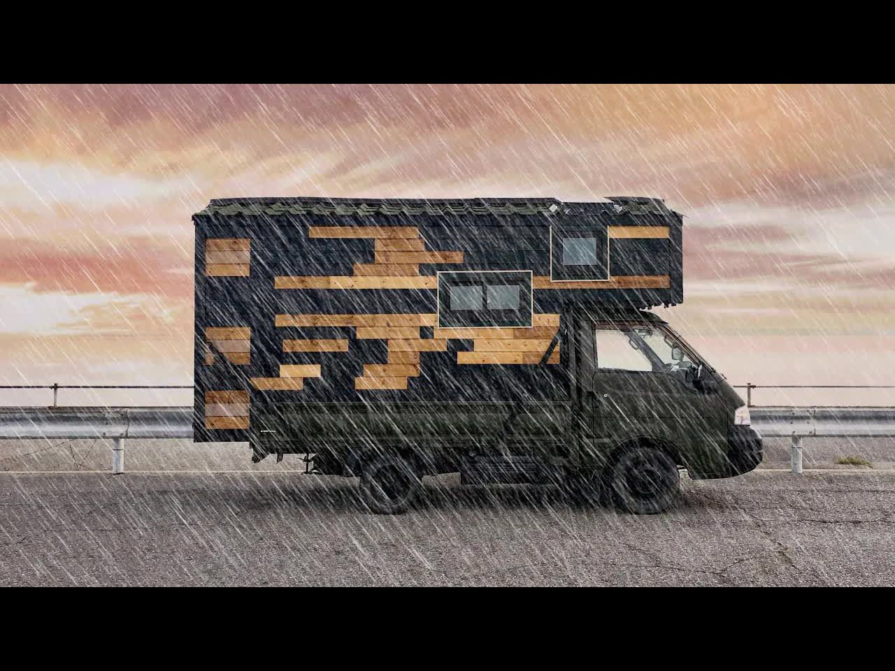 [雨声] 微卡露营车 | 在卡车露营车中放松 | 仅限自然声音