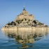圣米歇尔山.法国.诺曼底.宗教圣地世界遗产.只有44个居民的海上孤岛.中世纪天主教古堡