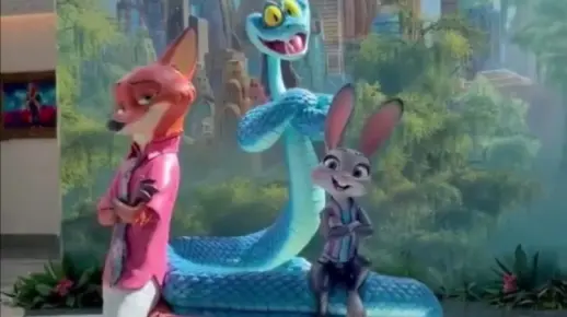 电影《疯狂动物城2》的幕后团队在社媒上分享了电影主题相关的可爱布景