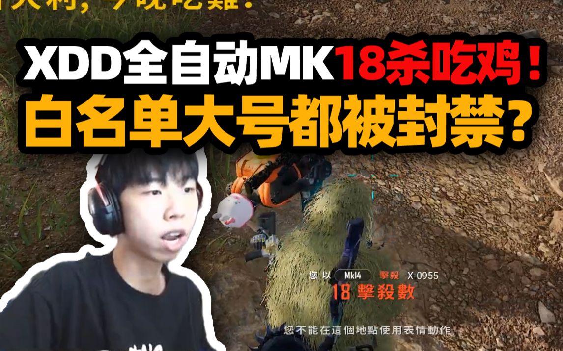 全程高能!XDD带卧槽大队全自动MK18杀吃鸡!职业选手白名单大号惨被封禁?小左吐槽蓝洞能不能做点事啊?哔哩哔哩bilibili