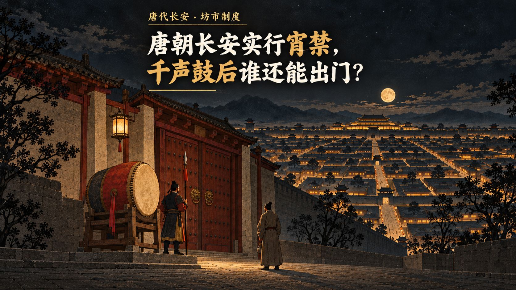 宵禁｜鼓敲满一千下，长安城会发生什么（4K成片）