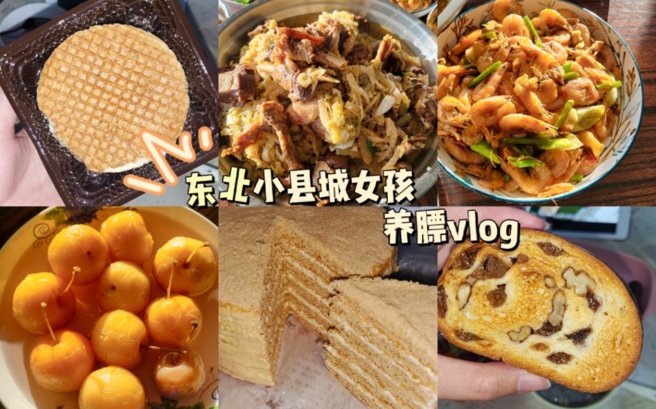 vlog/列巴蘸水泥/俄罗斯零食/接睫毛/包饺子炖大鹅/妈妈牌海棠果罐头/俄式蜂蜜蛋糕