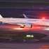 晶莹剔透的东航A350墨镜侠夜航起飞。