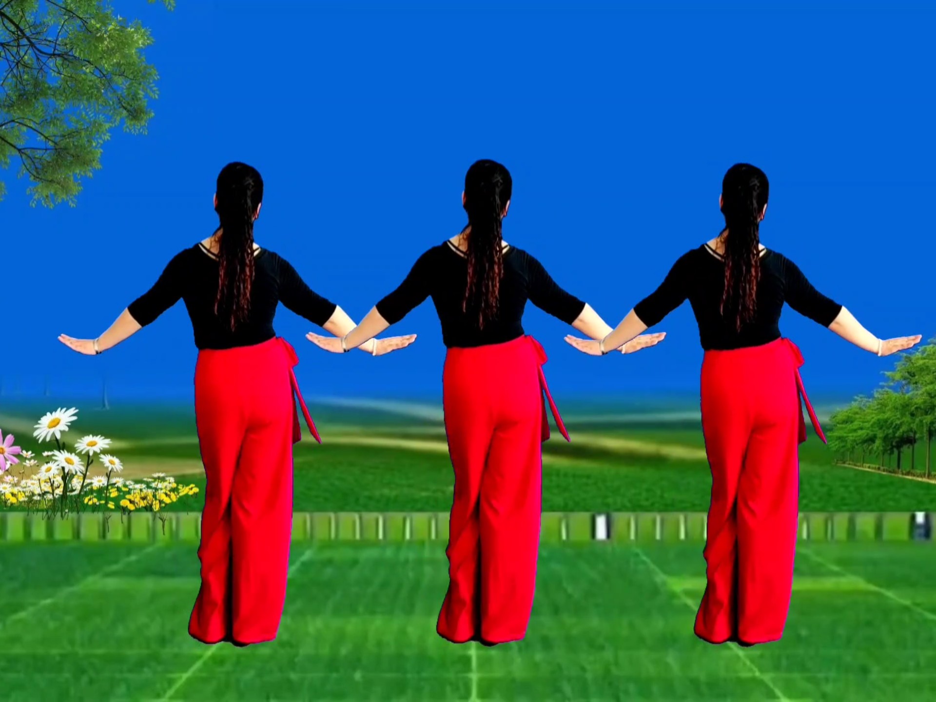 火爆流行广场舞《你是我心中的茉莉花》背面演示，简单欢快易学