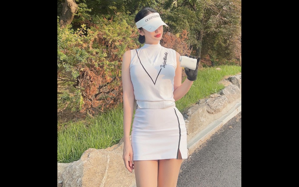 First time playing golf on a big course.