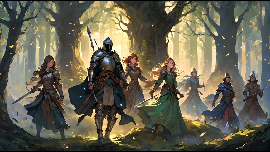 【凯尔特风格音乐】在遥远的中世纪，英勇的骑士身披铠甲，与他的战友，手持长矛，穿越在神秘的森林中