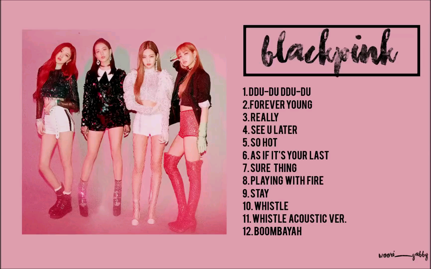 blackpink歌曲名单,blackpink歌曲 blackpink歌曲合辑20162018粉墨大发
