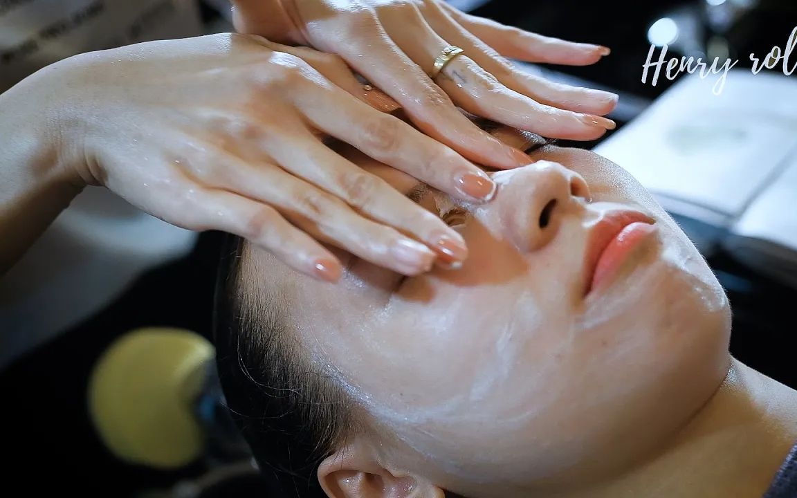 【沉浸式护理】在美容院享受深度睡眠按摩，洗发和面部按摩