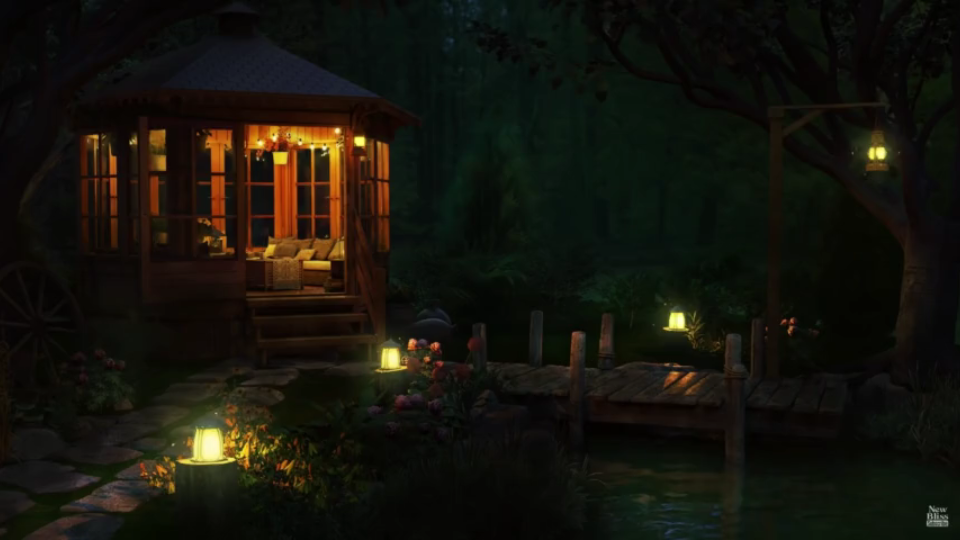 【ASMR自然景色氛围】| 小溪边的凉亭