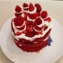 【一只麒麟做烘焙】红丝绒草莓裸蛋糕