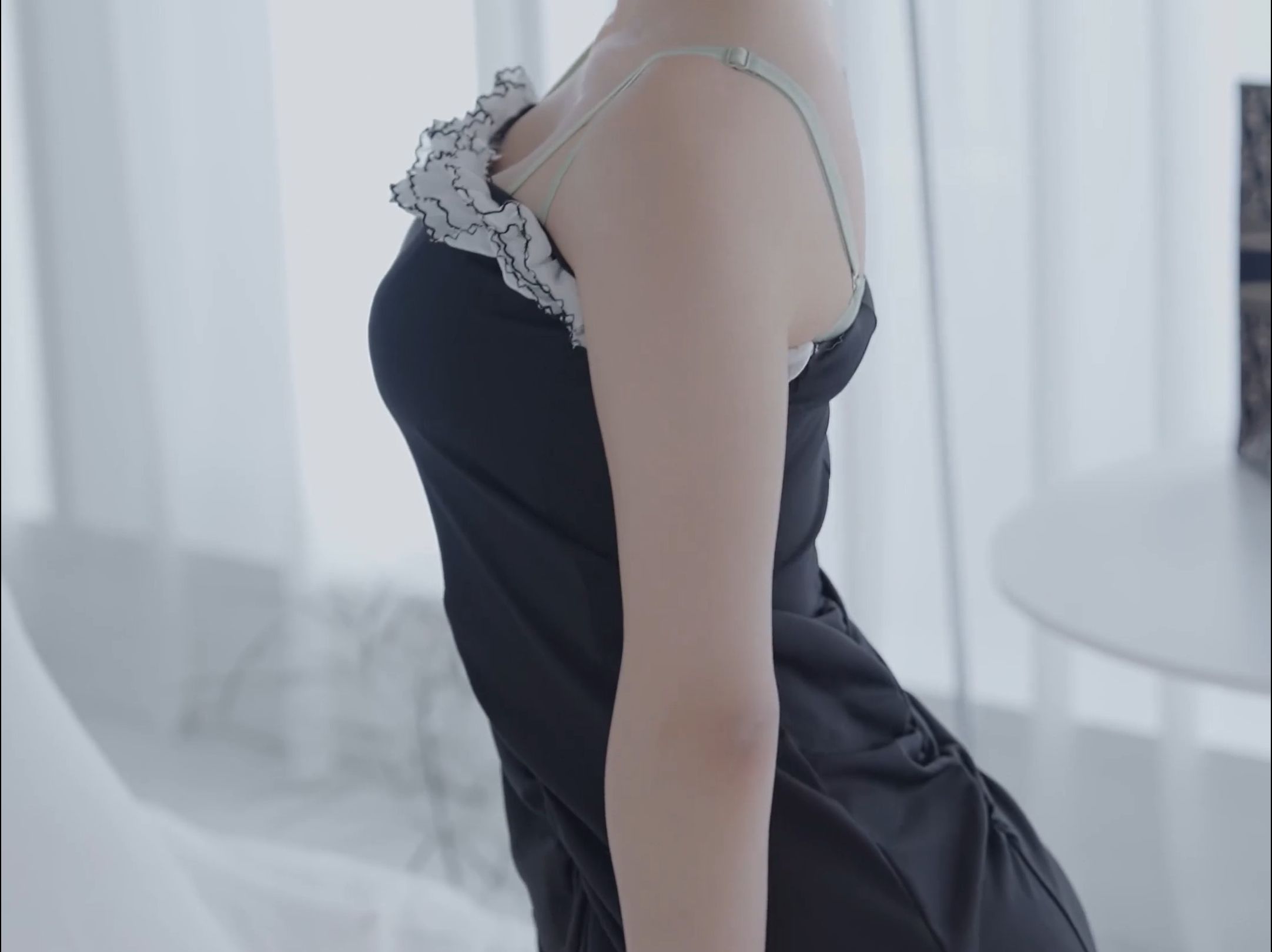 Miss HeeSol's Wooden Earring Sheath Dress Outfit