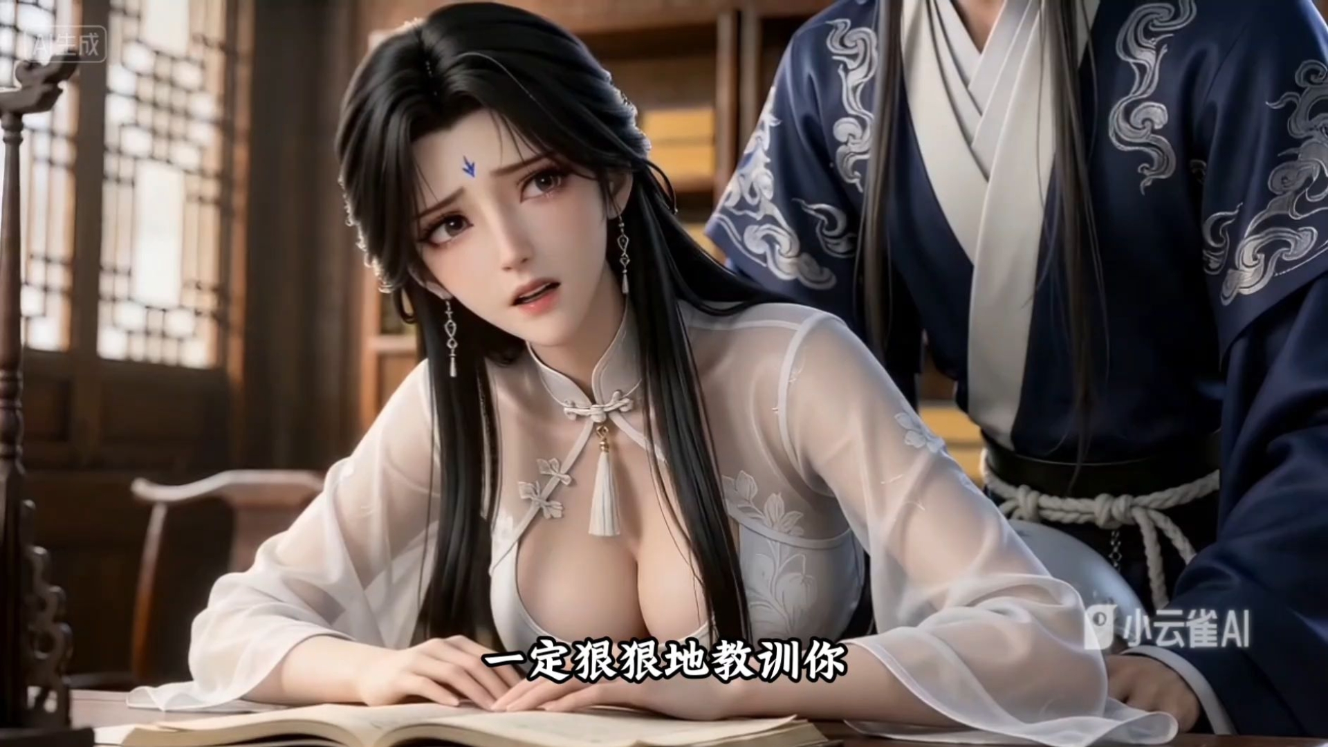 【琼明神女录-改】第50集 教你几招，不许求饶。陆姐姐偷听语涵被打。