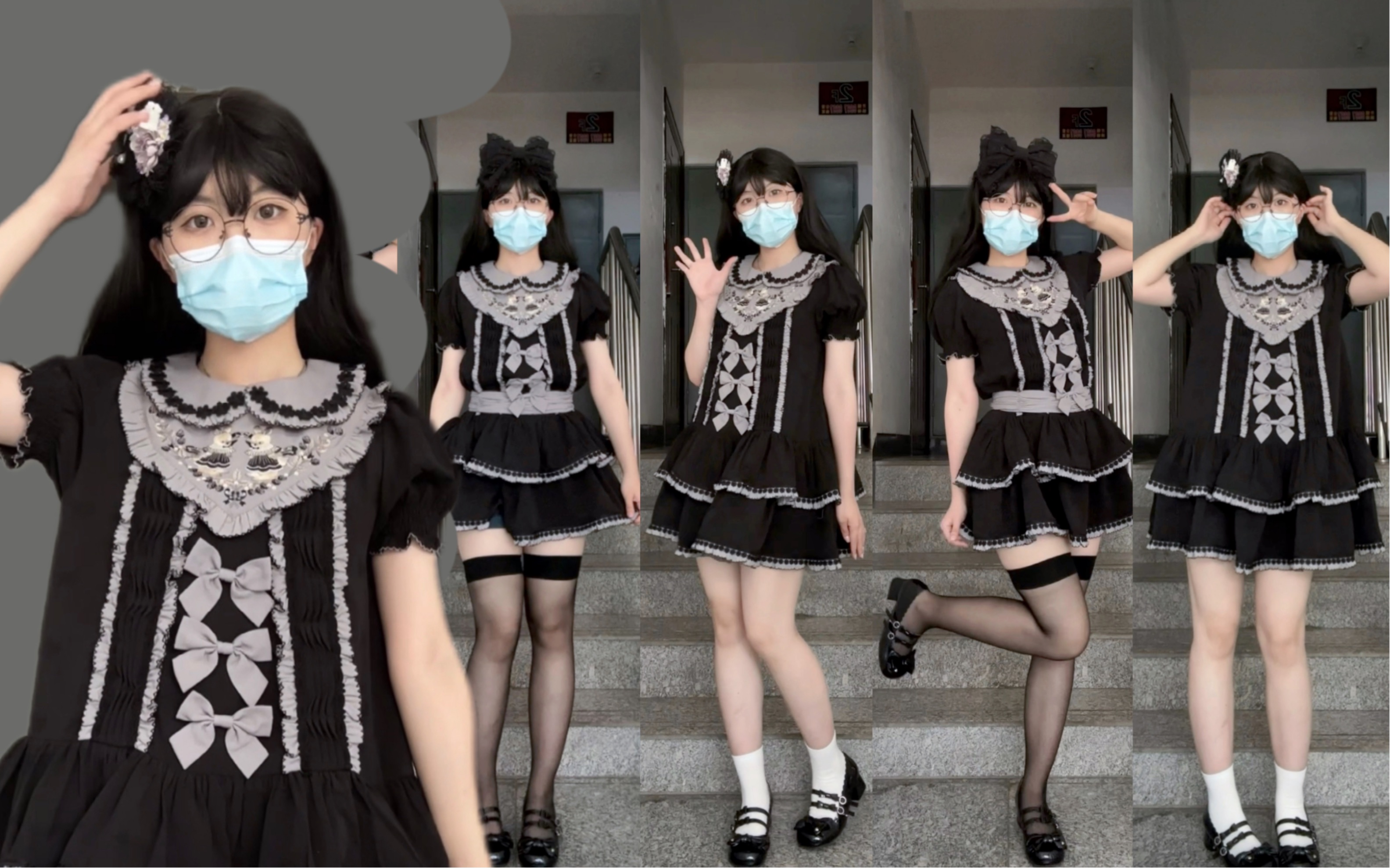 163 55｜Super cute! Blackberry Jam Lolita Low Waist Short Sleeve op Unboxing Try it on(*｀へ´*)｜Southern Cross Universe Dress Club