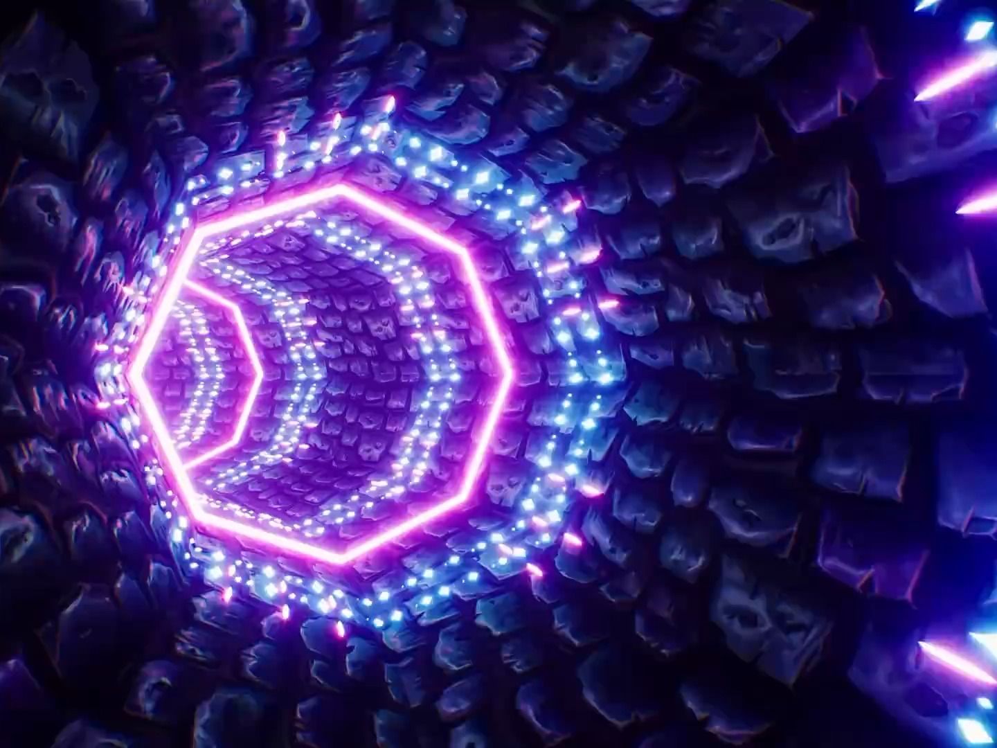 【舞台背景】1 小时的发光霓虹灯隧道 💜💫 VJ视觉循环- 年会舞台背景