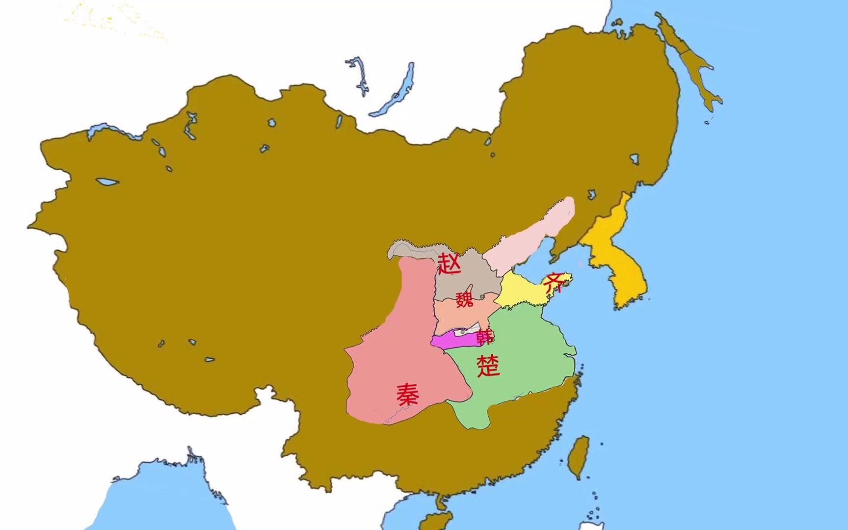 如果秦始皇没有统一中国，今日世界的版图会是什么样子y