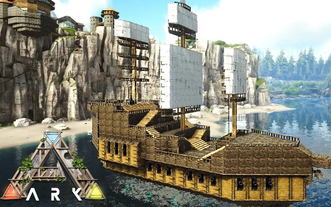 Ark建造 如何建造一艘海盗船 哔哩哔哩 つロ干杯 Bilibili