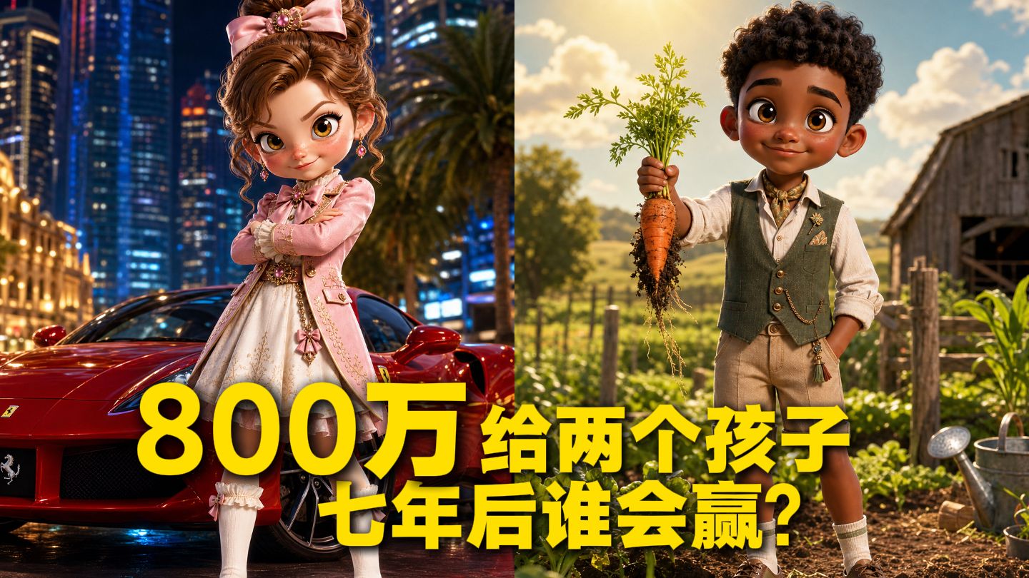 800万给两个孩子，七年后谁会赢？