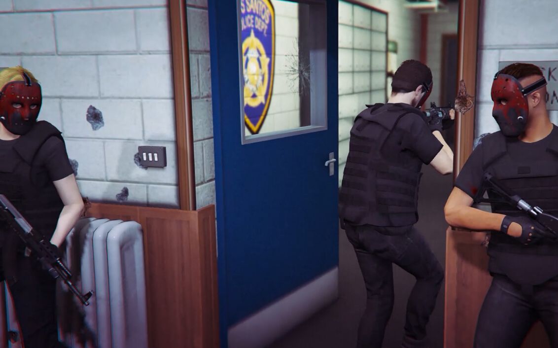 gta5自制微电影【突袭洛圣都警局】
