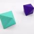 【折纸-教程】这次教你用梅塔特隆立方体的一部分包装圣诞的苹果和礼物！（其实就是个正八面体）