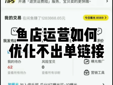 鱼店运营如何优化不出单链接