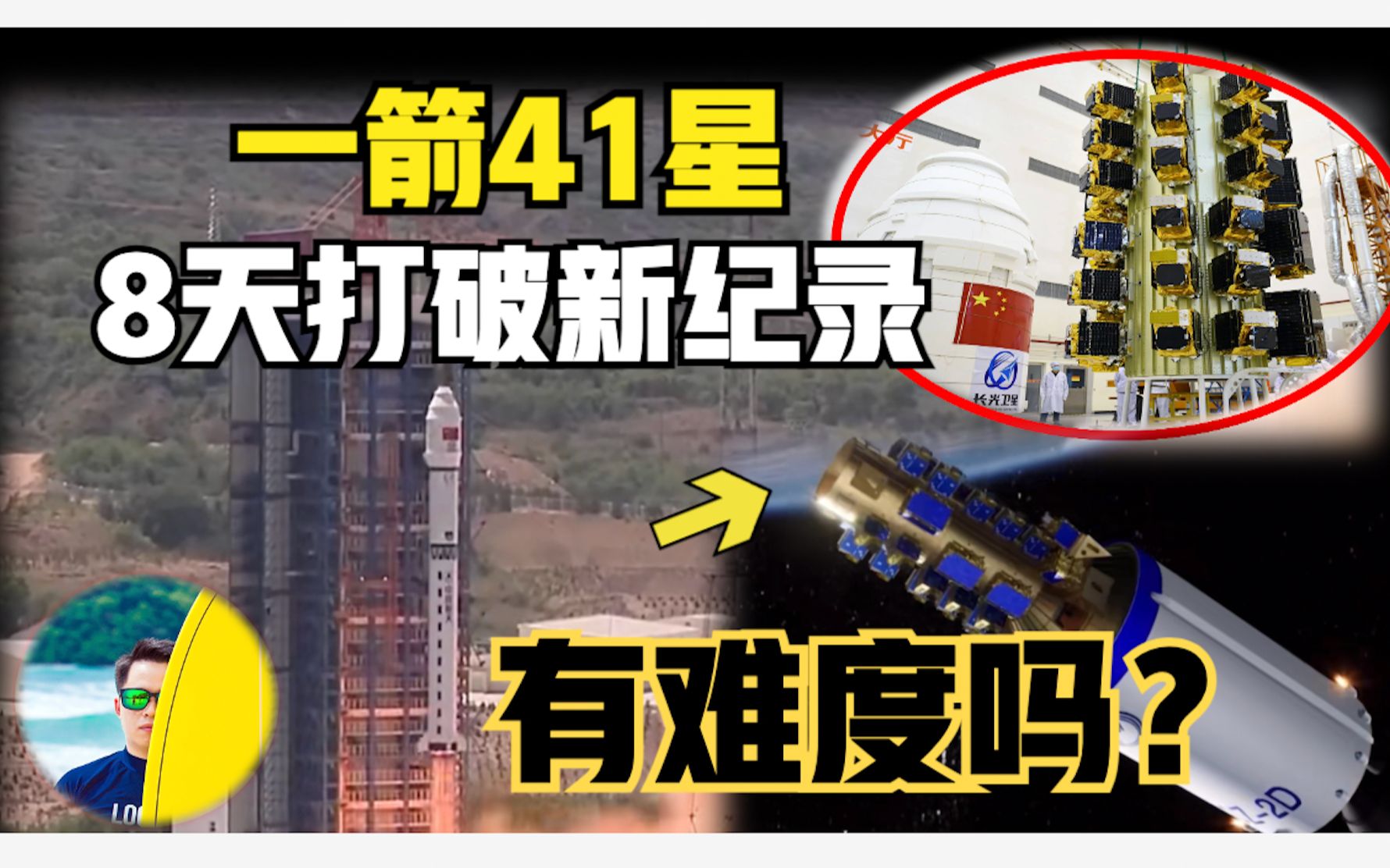 8天!刷新“一箭41星”新纪录,跟美国“1箭146星”,印度“一箭104星”怎么比?哔哩哔哩bilibili