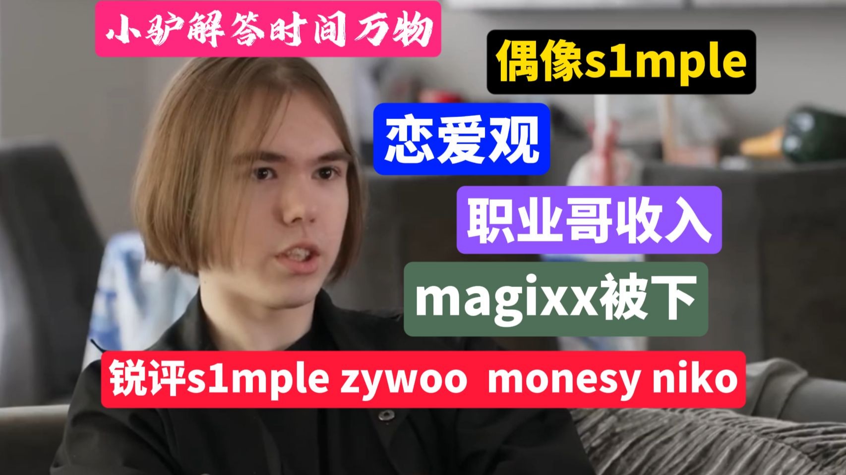【donk解答世间万物】锐评s1mple zywoo monesy niko，恋爱观念，偶像s1mple，职业哥收入，magixx被下
