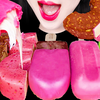 Jane ASMR PINK CHOCOLATE ICE CREAM EATING