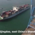 亚洲首个全自动化集装箱码头在青岛港投用