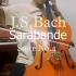 【大提琴】巴赫无伴奏第四组曲—Sarabande Bach Suite No.4