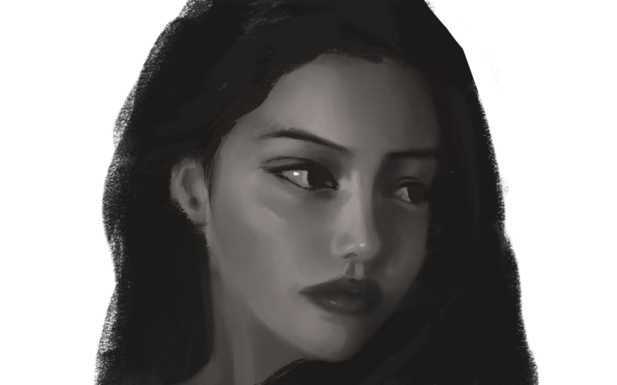 procreate黑白稿厚涂太难了吧
