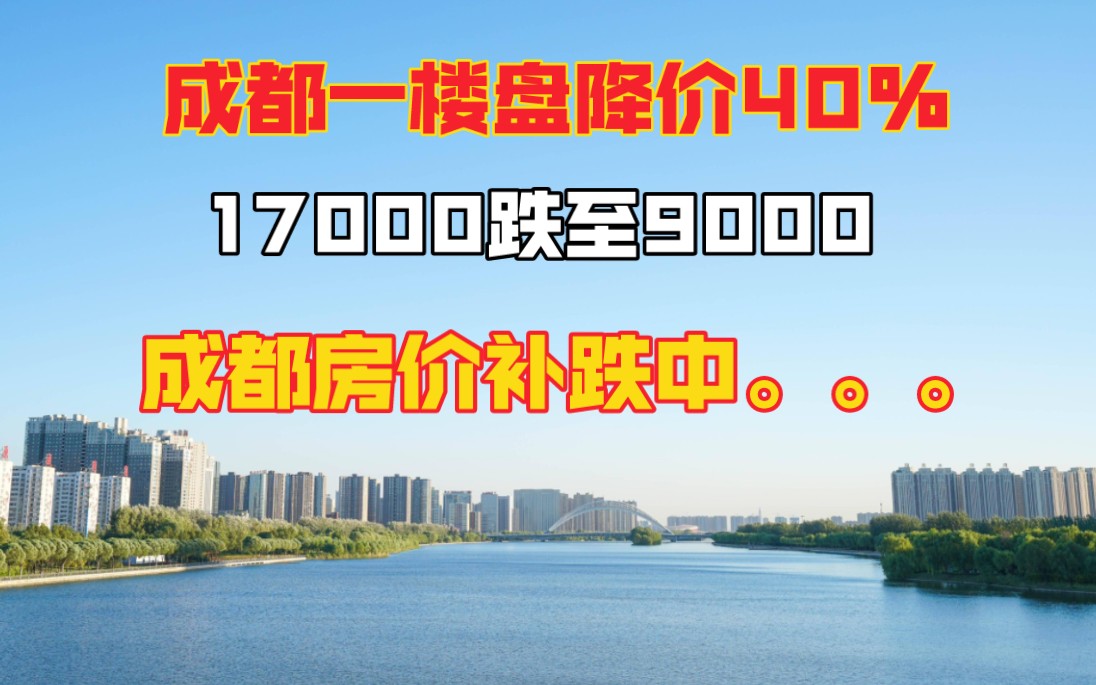 成都一楼盘降价40%,涉扰乱房地产市场,不能网签备案哔哩哔哩bilibili