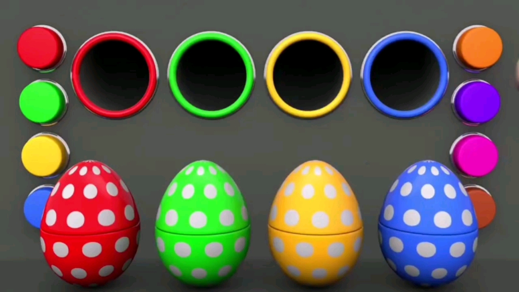 英语启蒙动画，兔子杯装彩色小球，学习颜色