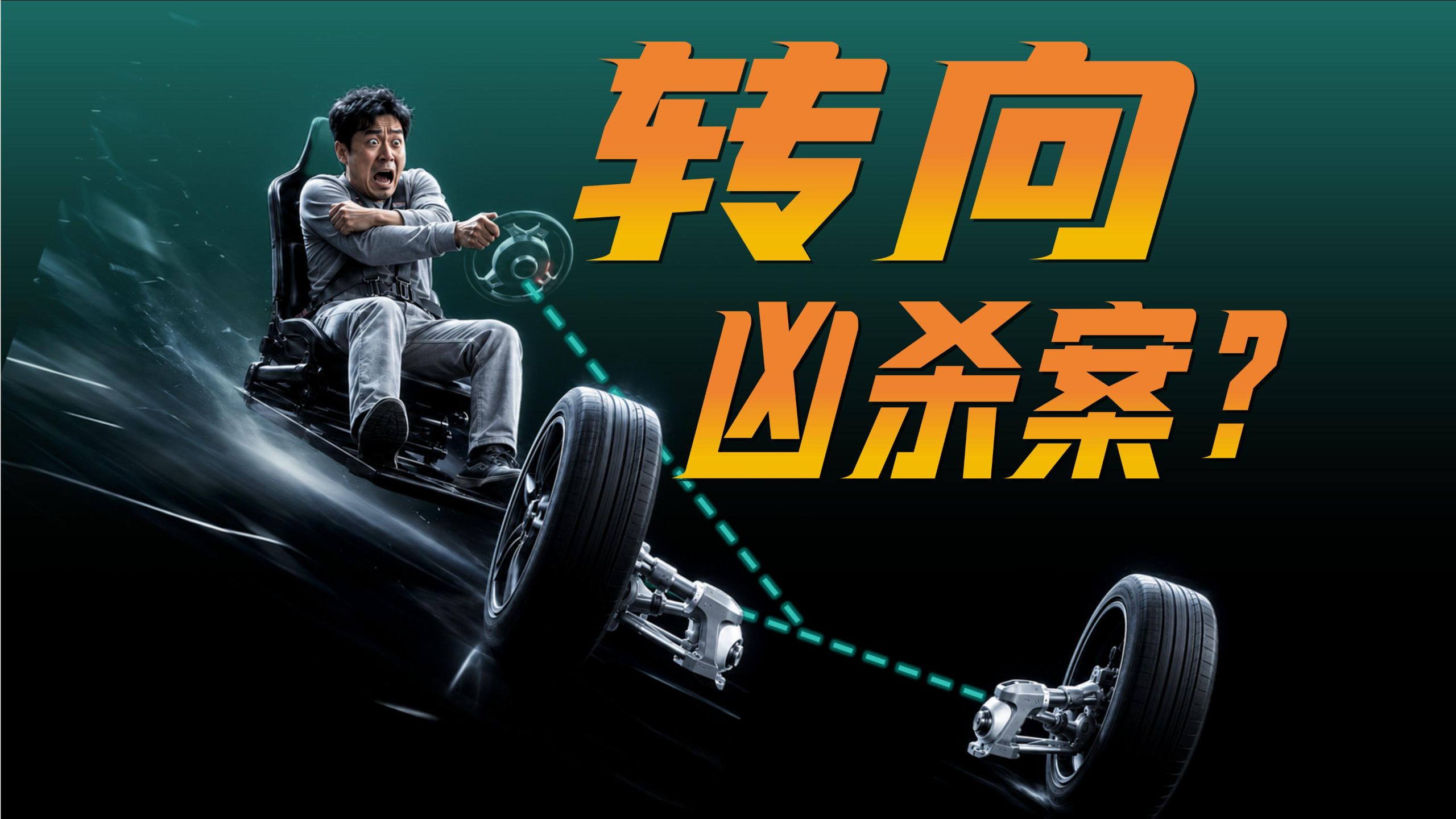 命悬一线！方向盘和车前轮之间竟然什么也没有
