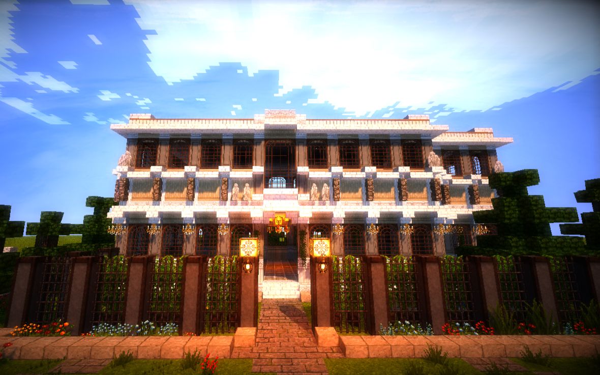 minecraft创意设计:欧式需要电脑别墅篇平面设计外观建筑n卡吗图片