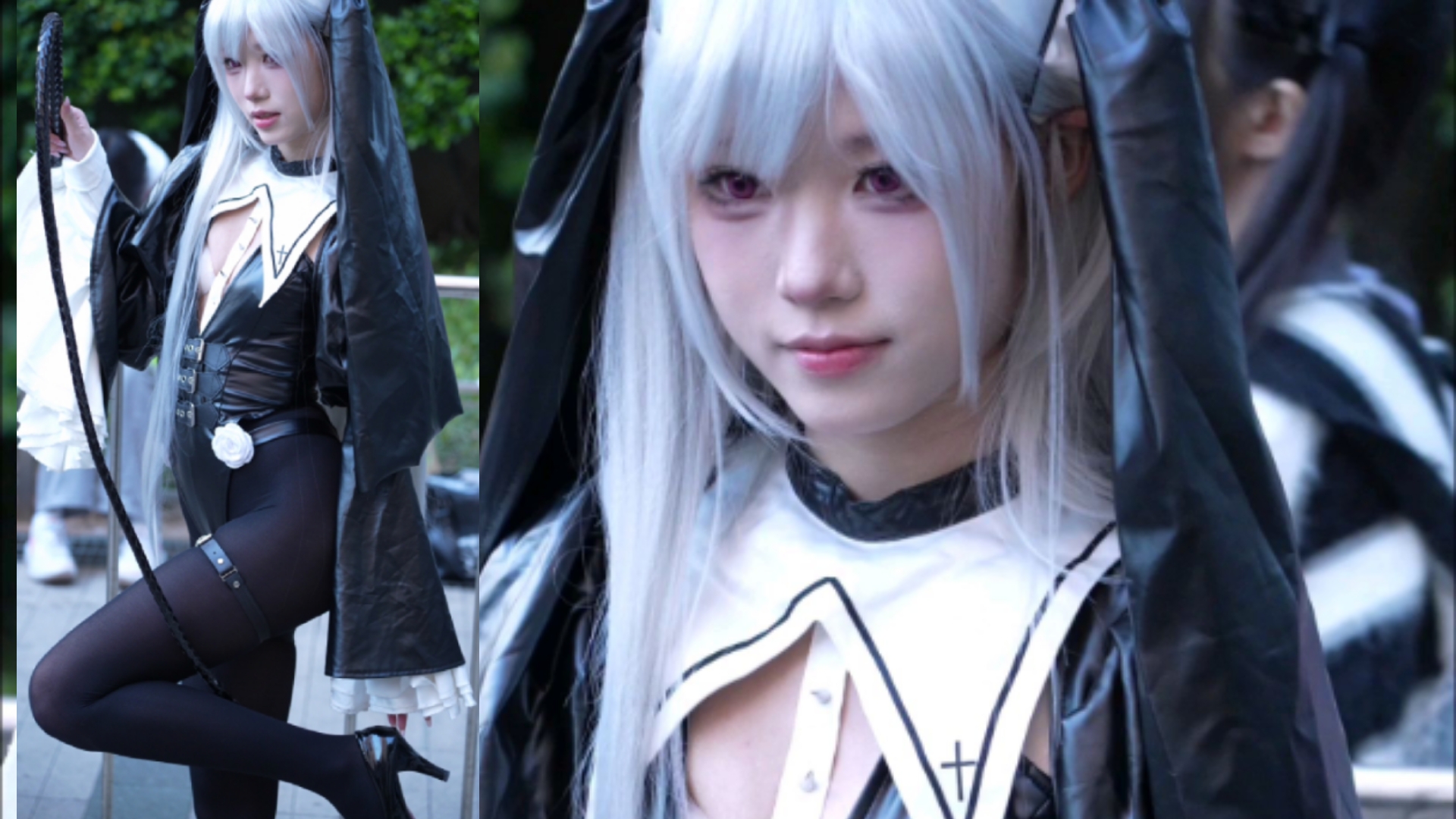 【Black Stocking Nun Cosplay】- High Heels Paired with Black Stockings: Limitless Magic